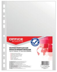 Koszulki na dokumenty OFFICE PRODUCTS, PP, A4, krystal, 55mikr., 100szt.