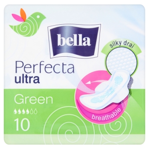 Bella Podpaski Perfecta Ultra Green Higieniczne 10 Sztuk 