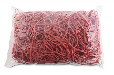 Office Products Gumki recepturki średnica 130mm, 1,5x3mm, 60% kauczuku, 1000g, zgrzewka, czerwone