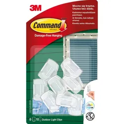 Command™ Klipsy Do Lek Outdoor, 17017Clr-Awcee, 8 Klipsów + 10 Pasków