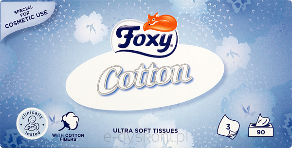 Foxy Chusteczka Kosmetyczna Cotton 90 Szt.