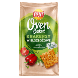Lay’s Oven Baked Krakersy wielozbożowe warzywa z zieloną cebulką 80g