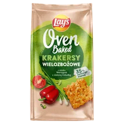 Lay’s Oven Baked Krakersy wielozbożowe warzywa z zieloną cebulką 80g