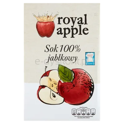 Royal Apple Sok Jabłkowy 100% Tłoczony 3L 
