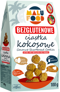 Ciastka Kokosowe Bez Cukru Bezglutenowe 100 G - Malu Food [BIO]