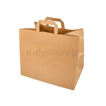 Torby Papierowe, 25 Cm X 32 Cm X 22 Cm, Brązowe, Z Uchwytami 50 Szt