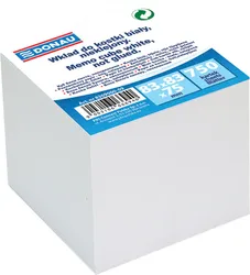 Donau Kostka nieklejona, 83x83x75mm, biała