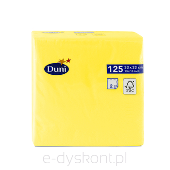 Duni Sales Serwetki Żółte 2W 33 Cm 125 Sztuk