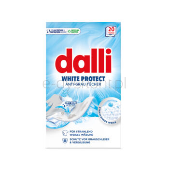 DALLI WHITE PROTECT – Chusteczki do prania białych tkanin 20 szt.