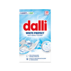 DALLI WHITE PROTECT – Chusteczki do prania białych tkanin 20 szt.