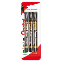 Pentel Marker permanentny ze ścięta końcówką N860 - czarny x 3 sztuki