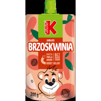 Kubuś Mus Brzoskwinia Jabłko 200G