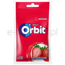 Orbit Guma do żucia Strawberry Bez Cukru 29 G (21 Drażetek)