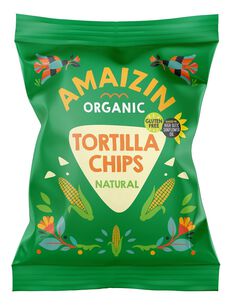 Chipsy Tortilla Kukurydziane Solone Bezglutenowe Bio 75 G - Amaizin [BIO]