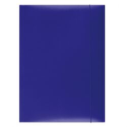 Office Products Teczka Z Gumką, Karton/Lakier, A4, 350Gsm, 3-Skrz., Niebieska 