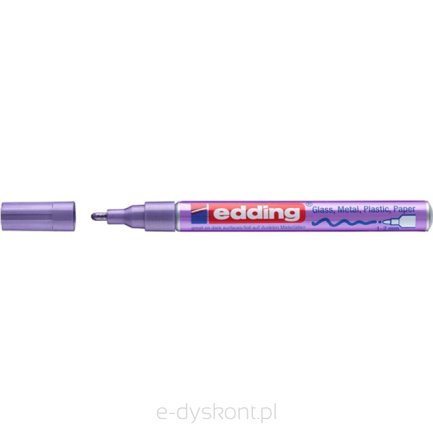 Marker olejowy połyskujący e-751 EDDING, 1-2 mm, fioletowy metaliczny