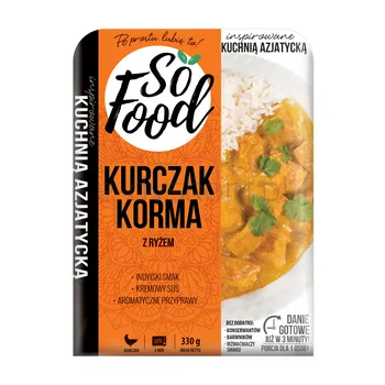 So Food Kurczak Korma z ryżem 330g