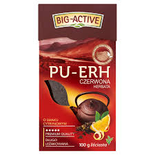 Big Active Herbatka Pu-Erh czerwona o smaku cytrynowym 100 g