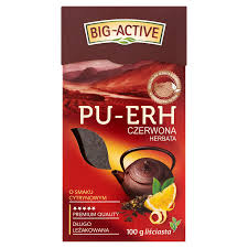 Big-Active Pu-Erh - Herbata Czerwona O Smaku Cytrynowym (Liściasta) 100G