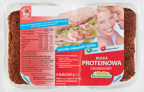 Mestemacher Bułka Proteinowa 260 G 