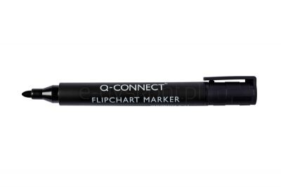 Q-Connect Marker do flipchartów okrągły, czarny [BIURO]