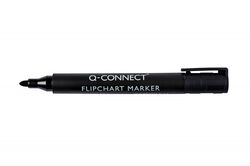 Q-Connect Marker do flipchartów okrągły, czarny [BIURO]