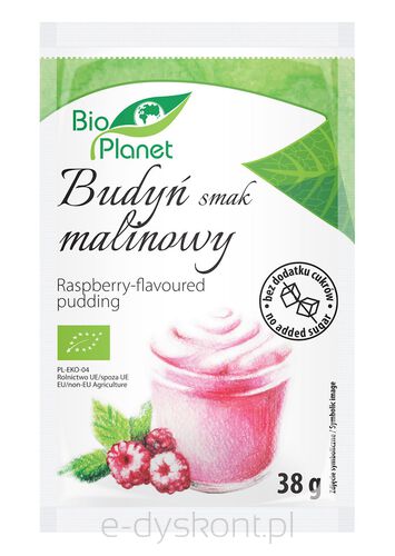 Budyń O Smaku Malinowym Z Malinami Bio 38 G - Bio Planet [BIO]