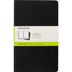 Zestaw 3 Zeszytów Moleskine Cahier Journals L (13x21cm) gładki, 80 stron, czarny