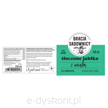 Bracia Sadownicy Sok Tłoczony 250 Ml Jabłko Z Miętą