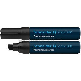 Schneider Marker permanentny Maxx 280, ścięty, 4-12mm, czarny [BIURO]