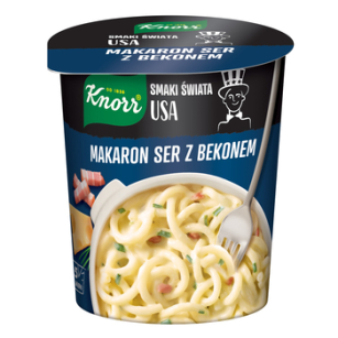 Knorr Danie Makaron Z Sosem Serowym I Wędzonym Boczkiem Po Amerykańsku 71G 