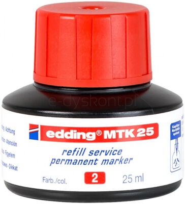 Edding Tusz do uzupełniania markerów permanentnych e-MTK 25 czerwony [BIURO]