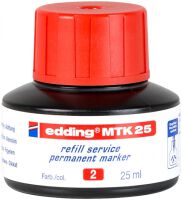 Edding Tusz do uzupełniania markerów permanentnych e-MTK 25 czerwony [BIURO]