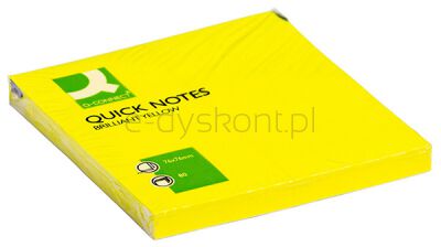 Q-Connect Bloczek Samoprzylepny Brilliant, 76X76Mm, 1X80 Kart., Żółty