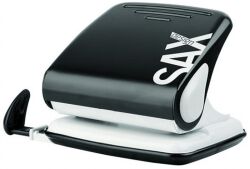 SAXDesign Dziurkacz 418 paperbox, dziurkuje do 25 kartek, czarny