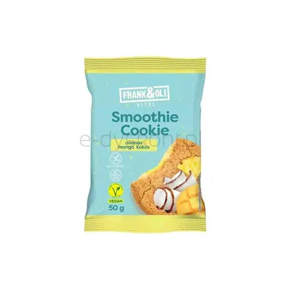 Frank & Oli Smoothie Cookie ciastko owsiane z nadzieniem z kokosa, ananasa i mango 50 g