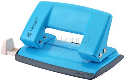 Kangaro Dziurkacz Aion-10G/S, dziurkuje do 10 kartek, metalowy, w pudełku PP, turkusowy