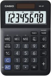 Casio Kalkulator Biurowy Ms-8F, 8-Cyfrowy, 103X147X28,8Mm, Czarny 