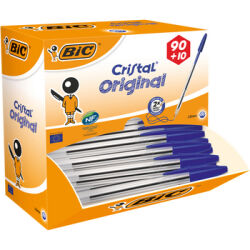 Bic Długopis Niebieski Cristal Original 90+10Szt