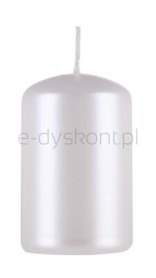Donau HOME Świeca słupek Adwent Lakier, 50x80mm, 4 szt., biały perła