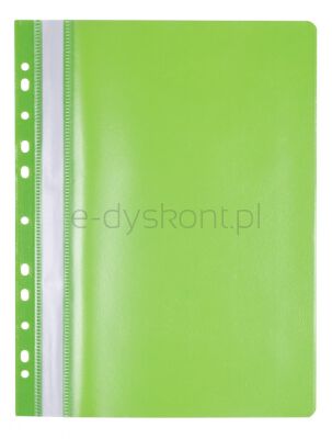 Office Products Skoroszyt, Pp, A4, Miękki, 100/170Mikr., Wpinany, Jasnozielony