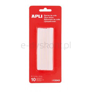 Apli Klej termotopliwy 7,5mm, 10szt., transparentny