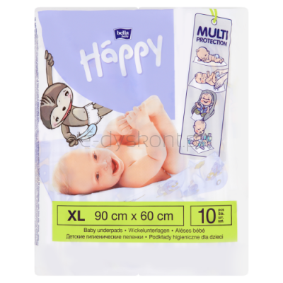 Bella Podkład Higieniczny Do Przewijania Baby Happy 60X90 10 Szt.