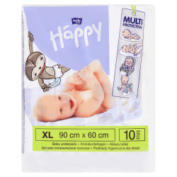 Bella Podkład Higieniczny Do Przewijania Baby Happy 60X90 10 Szt.