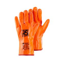 RS Rękawice chemiczne Polar I, ocieplane PVC, rozm. 10, pomarańczowa