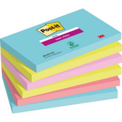 Post-It  Karteczki Samoprzylepne Super Sticky, Cosmic, 76X127Mm, 6X90 Kart.