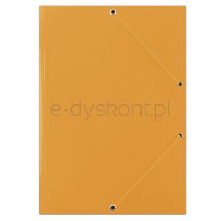 Donau Teczka z gumką karton, A4, 400gsm, 3-skrz., pomarańczowa