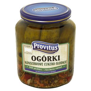 Provitus Ogórki Konserwowe Cukero-Słodkie 640G