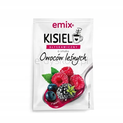 Kisiel z kawałkami owoców - błyskawiczny owoce leśne emix 30g