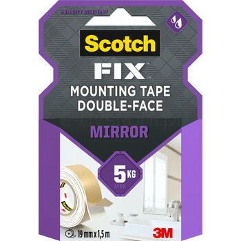 Scotch  Dwustronna Taśma Montażowa Do Luster, 19 Mm X 1,5 M, 1 Rolka/Opakowanie